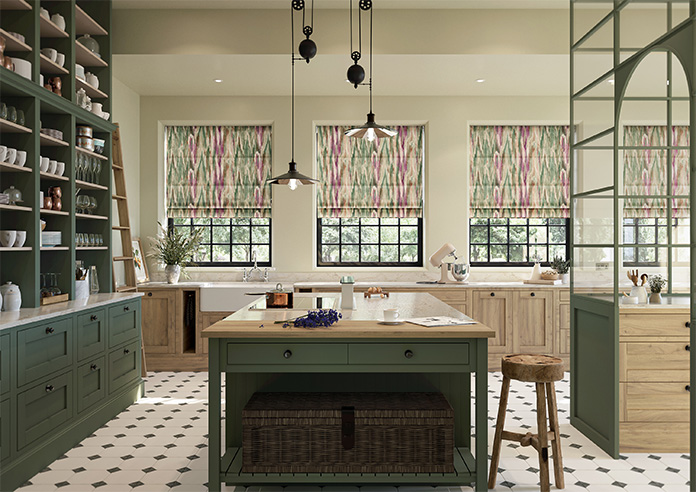 Bombay Velvet, Pink Crush - Motorised Roman Blind - Image 8